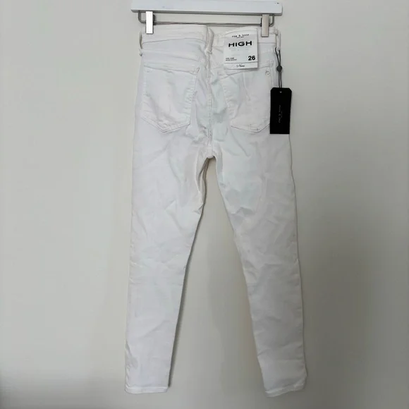 rag & bone Nina High-Rise Ankle Skinny Jeans White - Picture 2 of 4